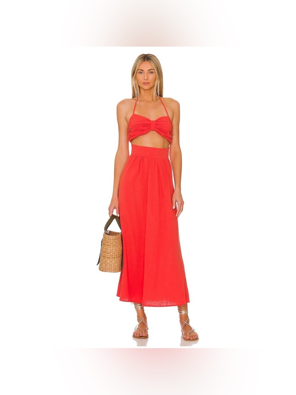 NWT SNDYS. Everyday Boat Linen Midi Dress, Size XS